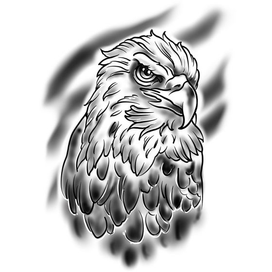 Tatouage éphémère aigle
