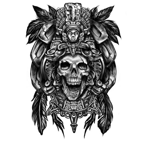 tatouage éphémère aztec