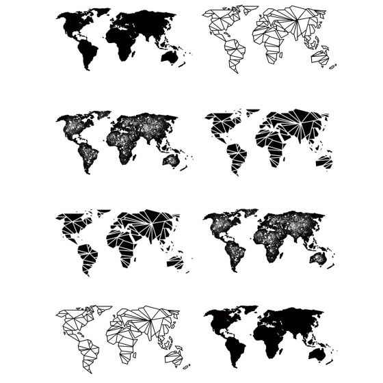 Tatouage éphémère carte du monde