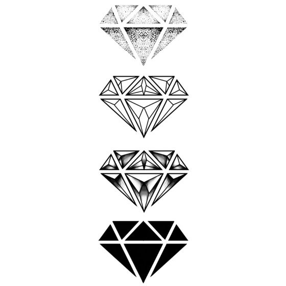 Tatouage éphémère diamants