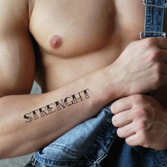 tatouage éphémère lettres alphabet