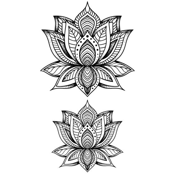 Tatouage éphémère Lotus Mandala