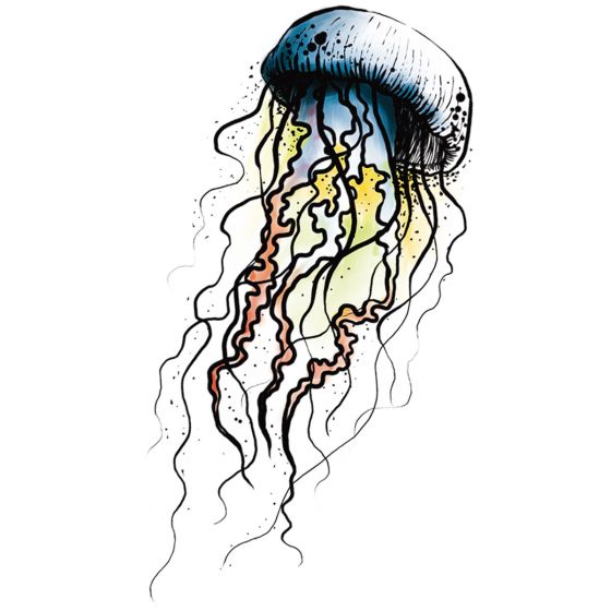 Tatouage éphémère méduse