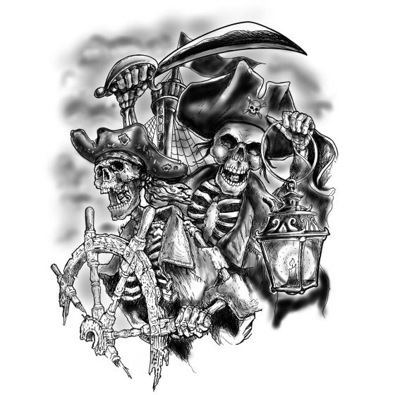Tatouage éphémère pirates