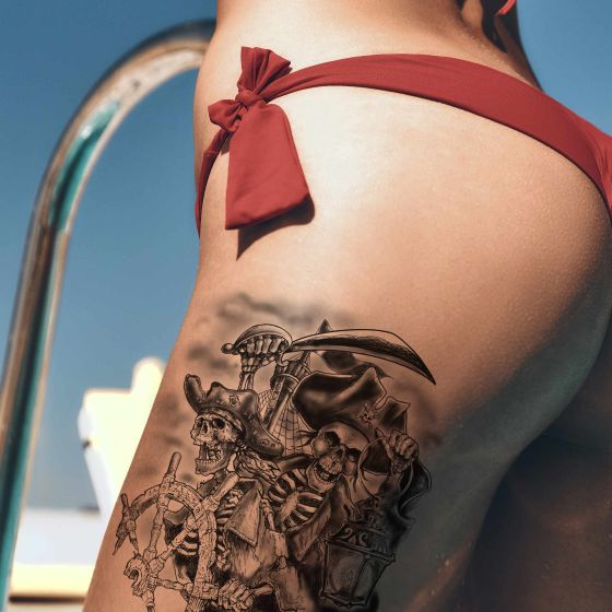 Tatouage éphémère pirates
