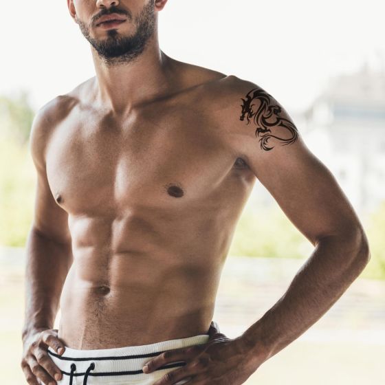 Tatouage temporaire dragon tribal
