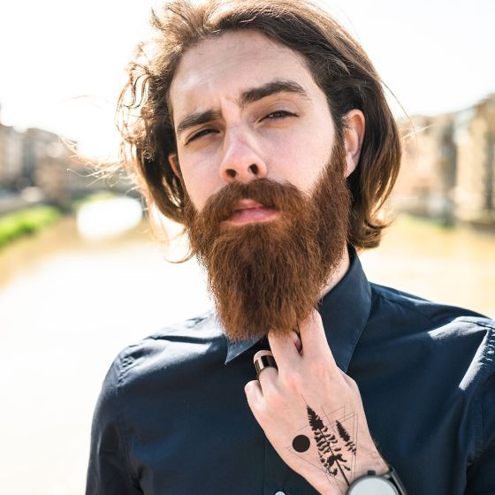 Tatouage temporaire géométrique forêt