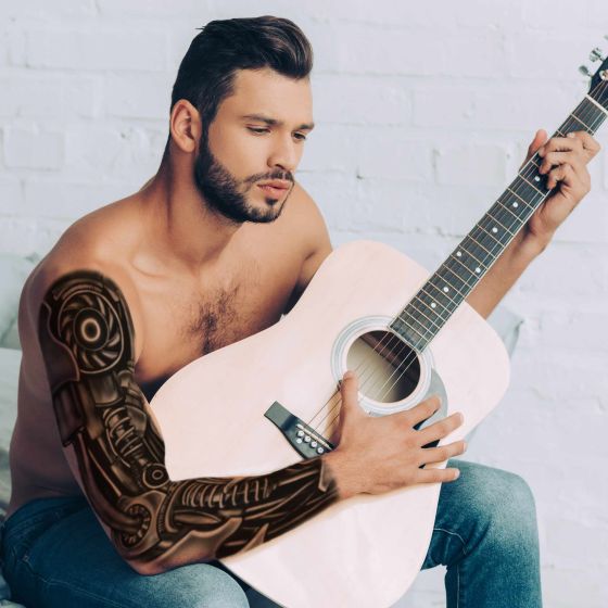 Tatouage éphémère sleeve manchette mécanique